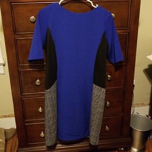 Blue and black dress